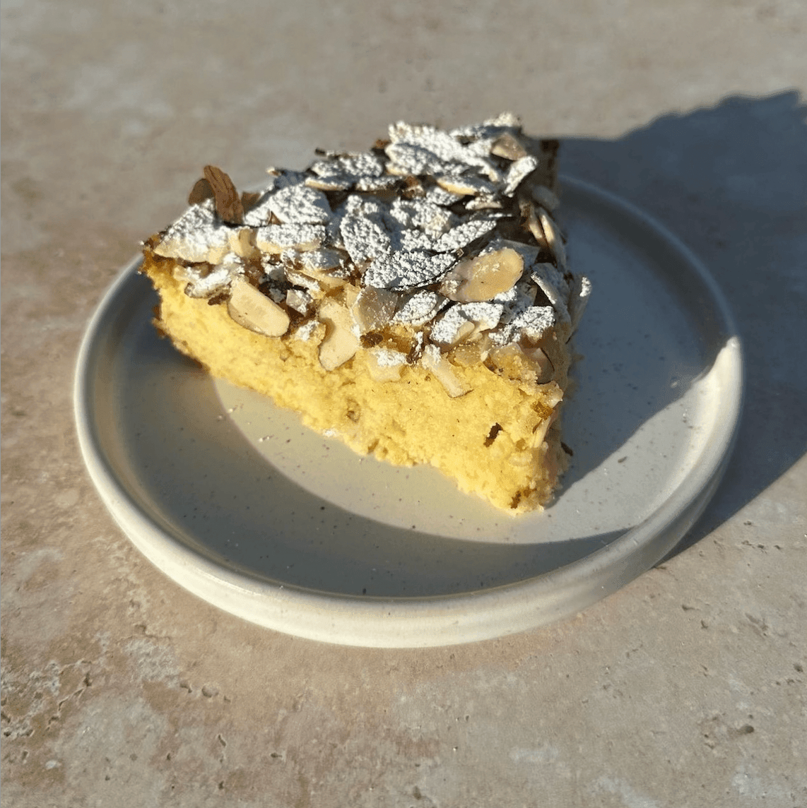 Ricotta Almond Cake Slice